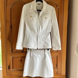 Vintage Georgiou Sport white denim suit